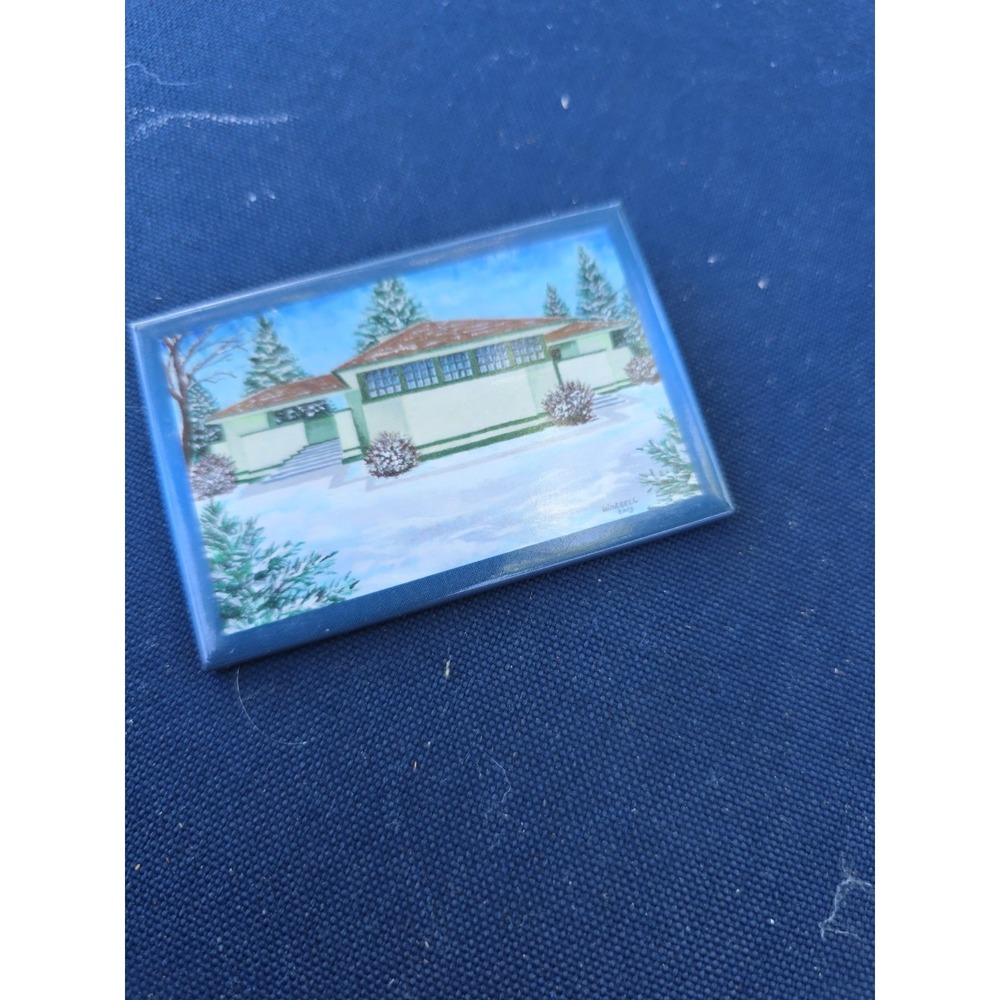 The Pettit Chapel David Worrell Belvidere IL Pinback Button Frank Lloyd Wright